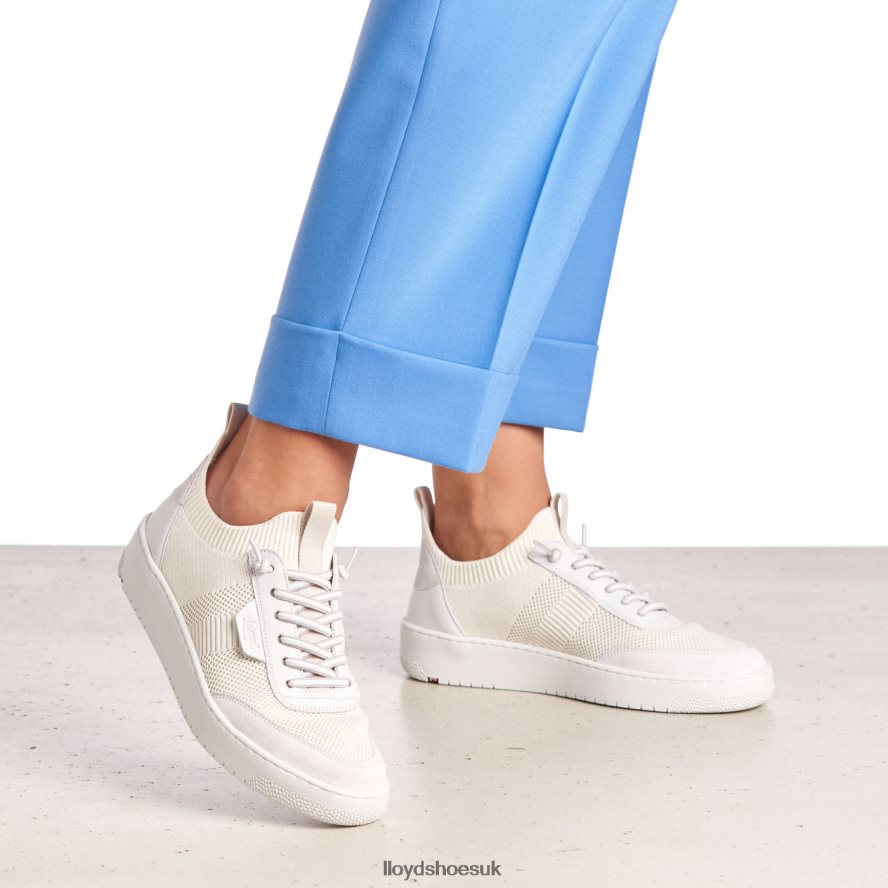 LLOYD Women SPOPTY SMOOTH LEATHER SNEAKERS H4BXXT806 Shoes white
